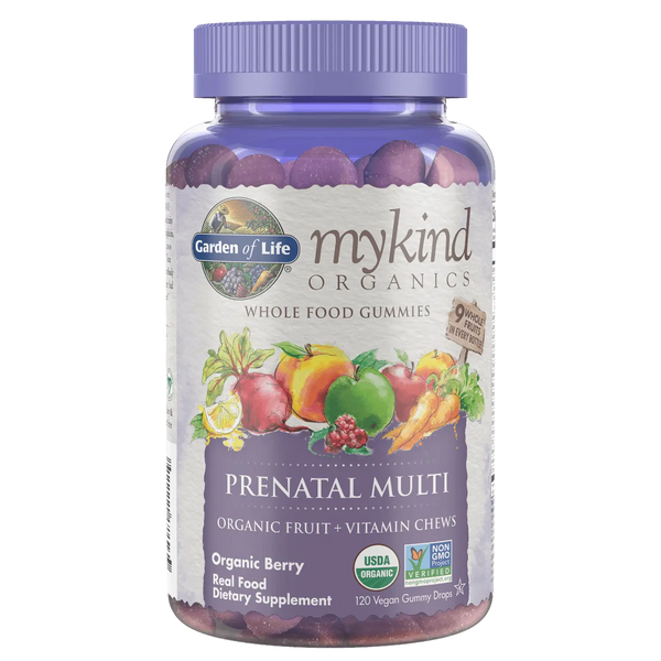 Garden of Life Mykind Organics Prenatal Multi Gummies, Organic Berry - 120 vegan gummy drops - Vitamins & Minerals at MySupplementShop by Garden of Life