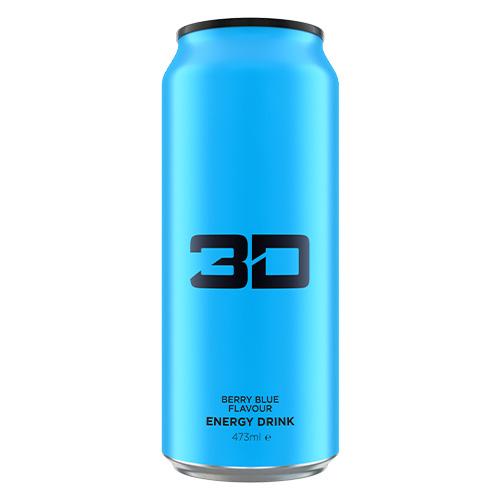 3D Energy Drink 12x473ml - Blue - Berry Blue - Sports & Energy Drinks at MySupplementShop by 3D Energy