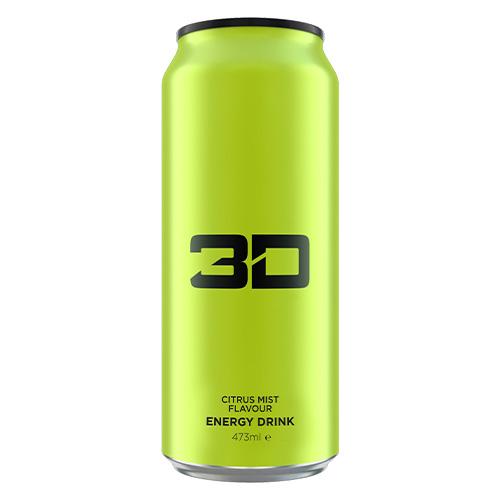 3D Energy Drink 12x473ml - Green - Citrus Mist - Sports & Energy Drinks at MySupplementShop by 3D Energy