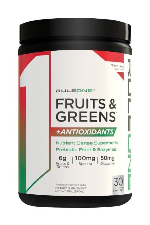 Rule One Fruits &greens, Mixed Berry 195g - Combination Multivitamins & Minerals at MySupplementShop by Rule One