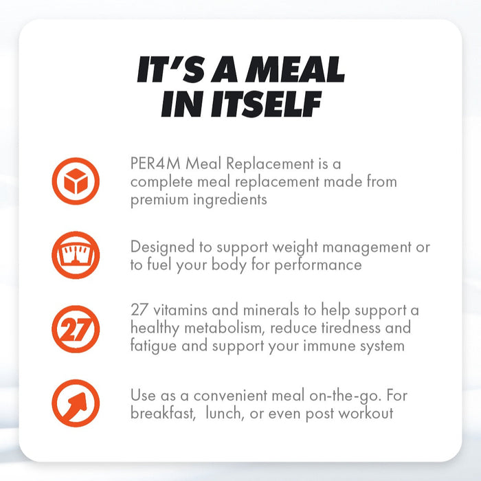 Per4m Meal Replacement – High Protein, Low Sugar, 27 Vitamins & Minerals