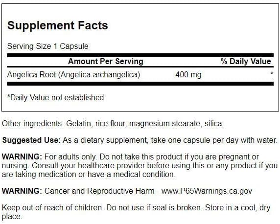 Swanson Full Spectrum Angelica Root, 400mg - 60 caps - Health and Wellbeing at MySupplementShop by Swanson