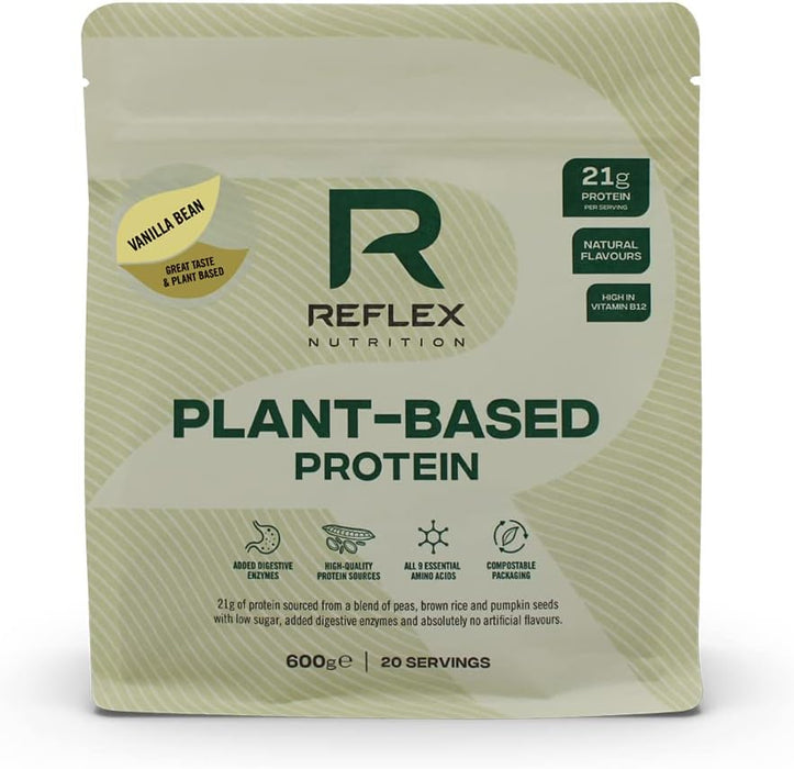 Reflex Nutrition Plant Based Protein 600g - Vanilla Bean - Protein Powder at MySupplementShop by Reflex Nutrition