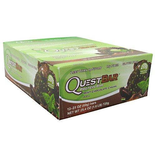 Quest Nutrition Bar 12x60g Mint Chocolate Chunk - Sports Nutrition at MySupplementShop by Quest Nutrition