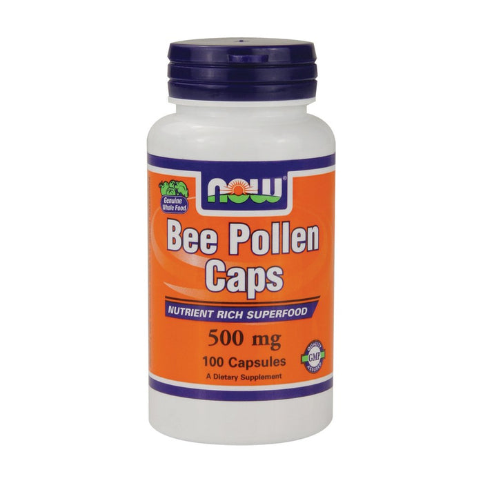 NOW Foods Bee Pollen, 500mg - 100 caps - Health and Wellbeing at MySupplementShop by NOW Foods