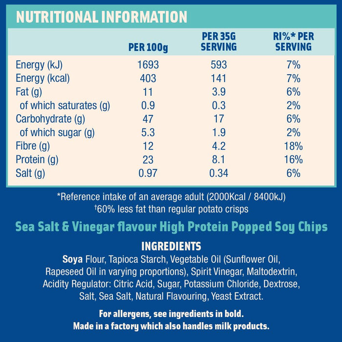 UFIT Crunchers 18x35g Sea Salt & Vinegar - Food at MySupplementShop by UFIT