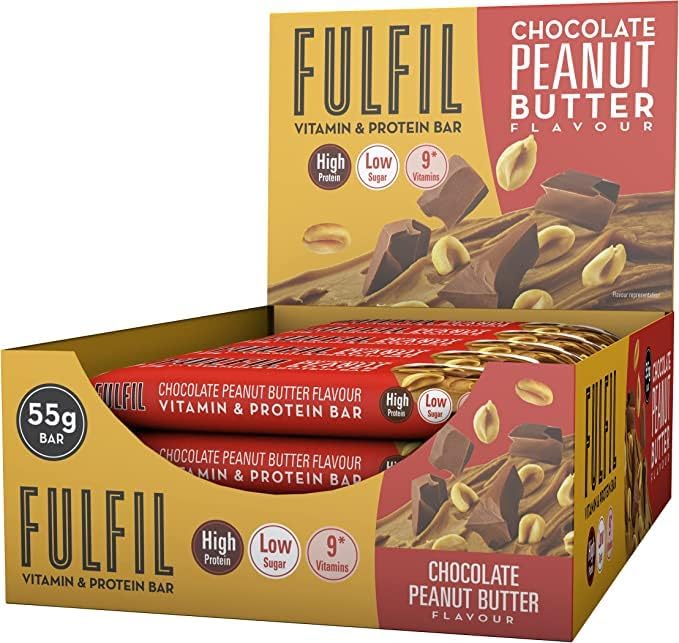 Fulfil Vitamin and Protein Bar (15 x 40g Bars) 20g High Protein, 9 Vitamins, Low Sugar - Protein Bar at MySupplementShop by Fulfil