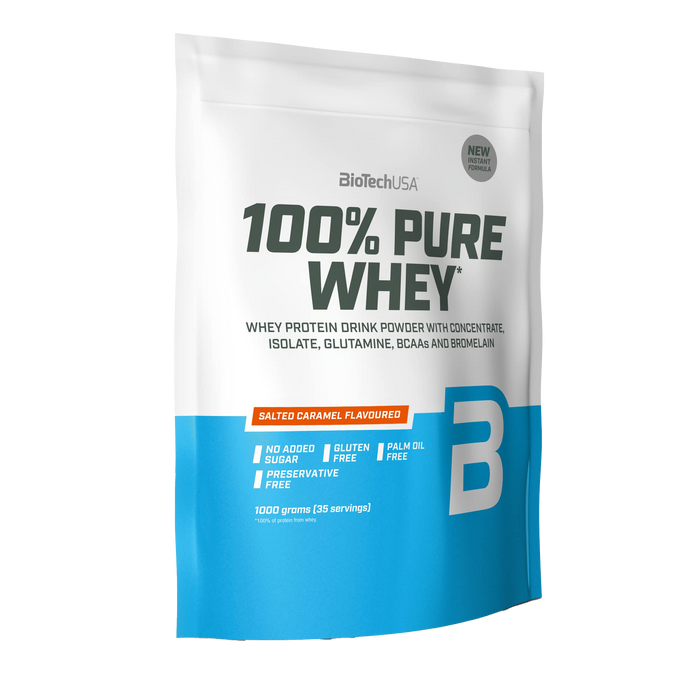 BioTechUSA 100% Pure Whey, Salted Caramel - 1000 grams