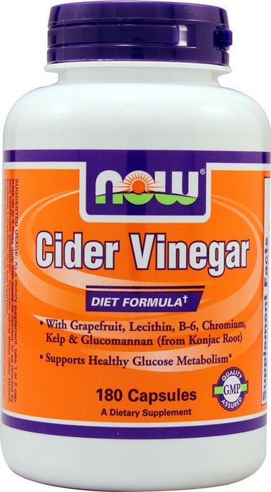 NOW Foods Cider Vinegar - 180 caps - Slimming and Weight Management at MySupplementShop by NOW Foods