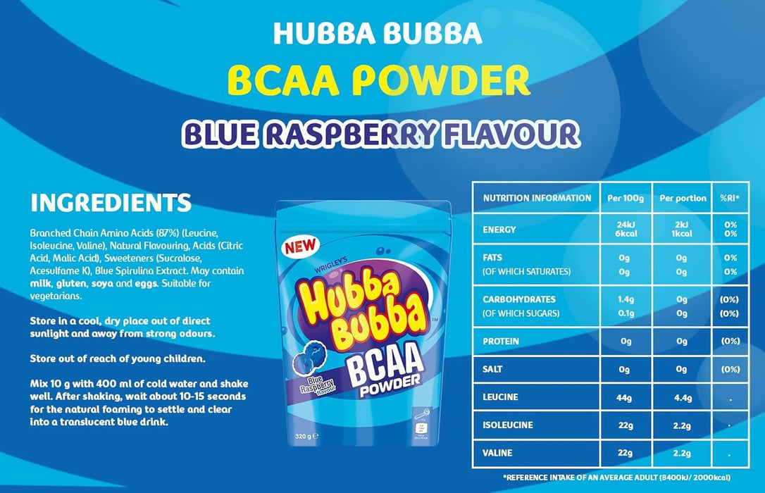 Hubba Bubba BCAA 320g Blue Raspberry