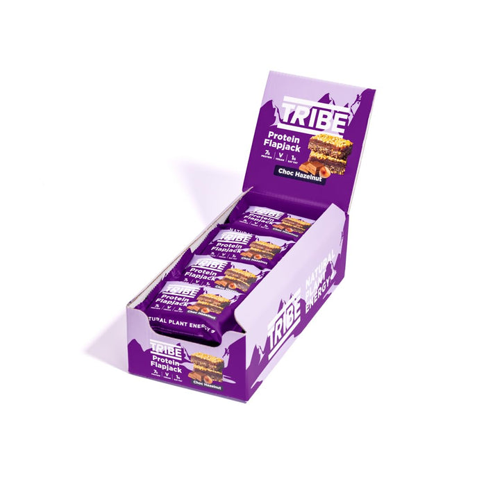 Tribe Protein Flapjack 12 x 50g - Chocolate Hazelnut - Protein Bars at MySupplementShop by TRIBE