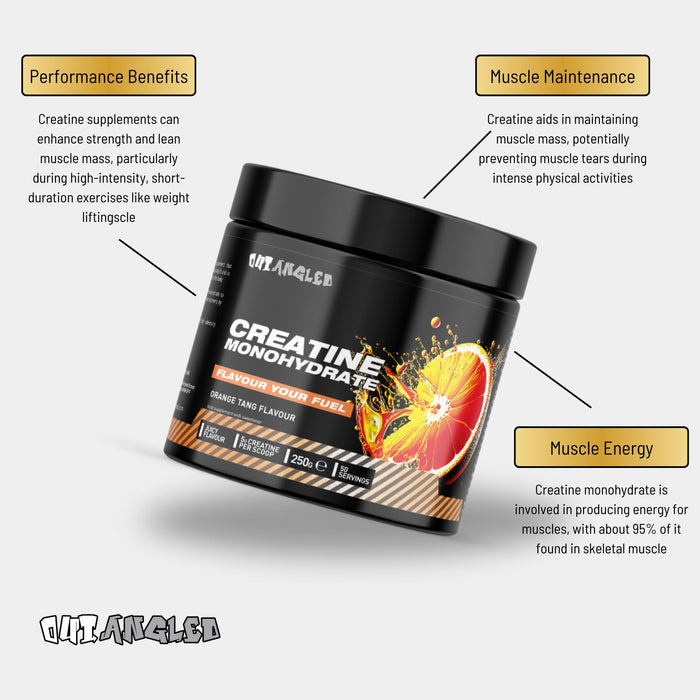 Outangled Creatine Monohydrate 250g - Creatine at MySupplementShop by OUT ANGLED