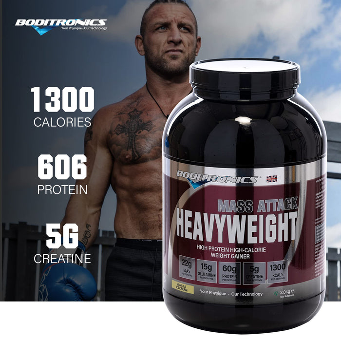 Boditronics Mass Attack Heavyweight 2kg - Protein Blends at MySupplementShop by Boditronics