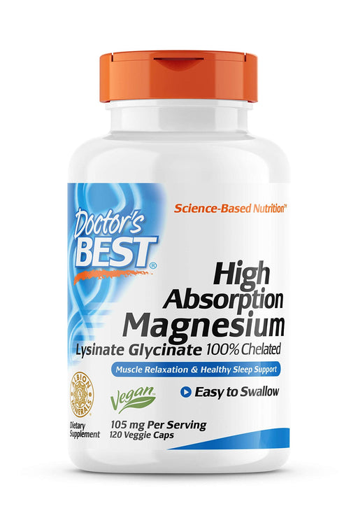 Doctor's Best High Absorption Magnesium, 105mg - 120 vcaps - Vitamins & Minerals at MySupplementShop by Doctor's Best