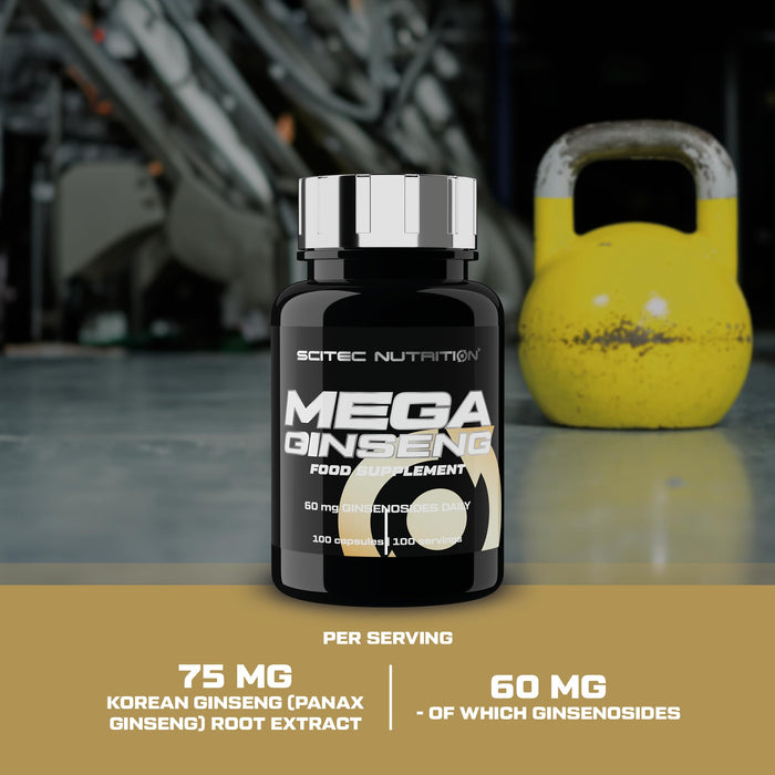 Mega Ginseng - 100 caps (EAN 5999100032989) - Health and Wellbeing at MySupplementShop by SciTec