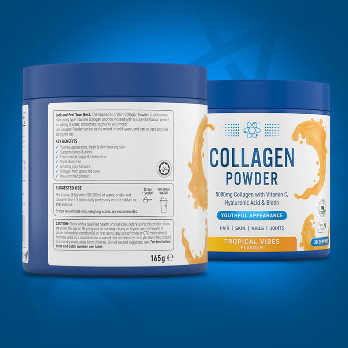 Applied Nutrition Collagen Powder, Tropical Vibes 165g - Joint Support at MySupplementShop by Applied Nutrition