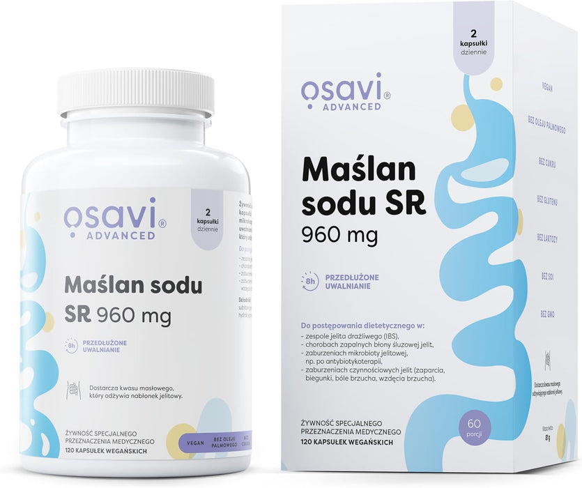 Osavi Sodium butyrate SR, 960mg - 120 vegan capsules