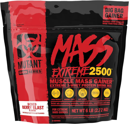 Mutant Mass Extreme Gainer Jacked Berry Blast 6lbs - Supplements at MySupplementShop by Mutant