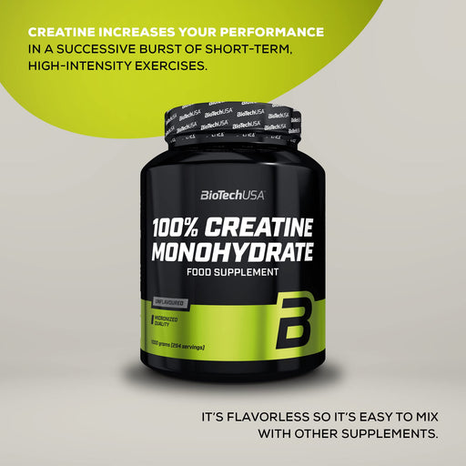 BioTechUSA 100% Creatine Monohydrate, Unflavoured 300g - Creatine Powder at MySupplementShop by BioTechUSA