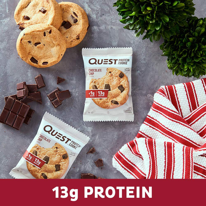 Quest Quest Protein Cookie 12x50g Chocolate Chip - Sports Nutrition at MySupplementShop by Quest Nutrition