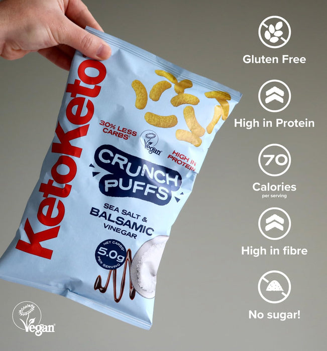 KetoKeto Crunch Puffs 10x80g - Snack Foods at MySupplementShop by Keto Keto