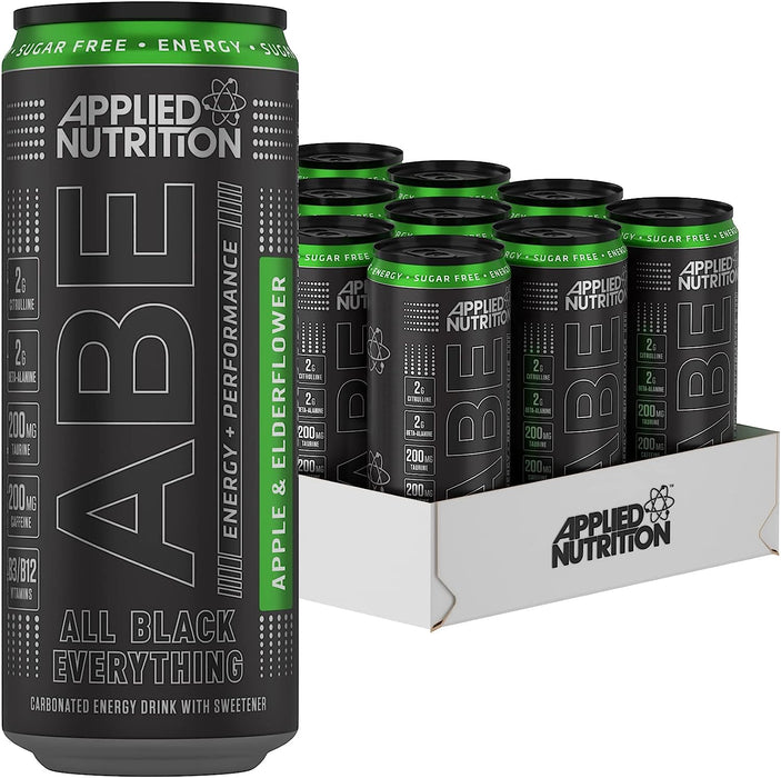 Applied Nutrition ABE Pre Workout Cans 12 x 330ml - Apple & Elderflower - Energy Drinks at MySupplementShop by Applied Nutrition