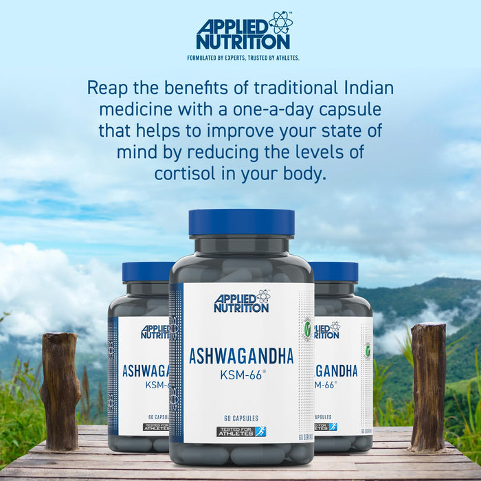 Applied Nutrition Ashwagandha KSM-66 - 60caps - Ashwagandha at MySupplementShop by Applied Nutrition