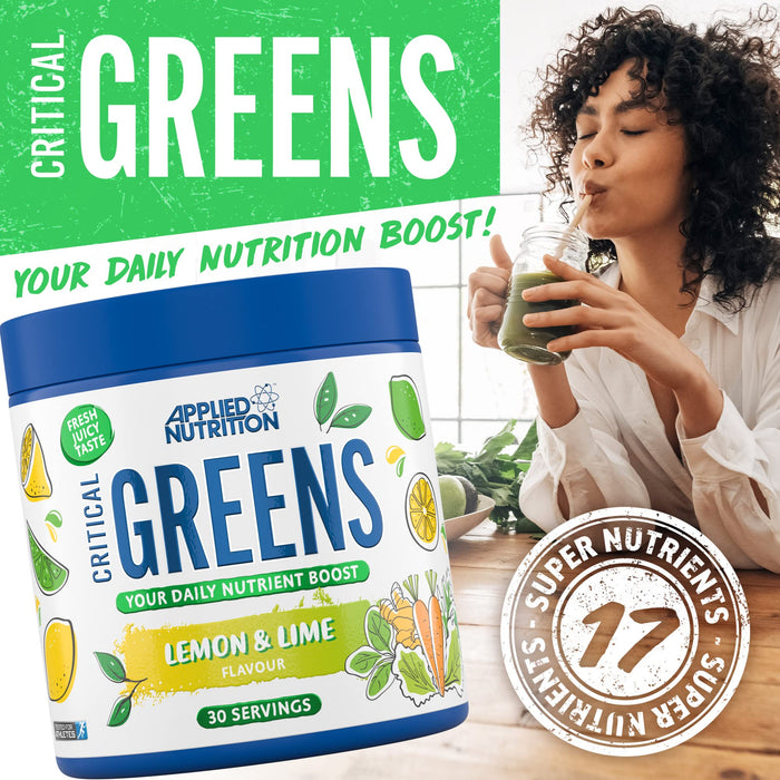 Applied Nutrition Critical Greens Lemon & Lime 150g: Refresh Your Wellness Routine - Health and Wellbeing at MySupplementShop by Applied Nutrition