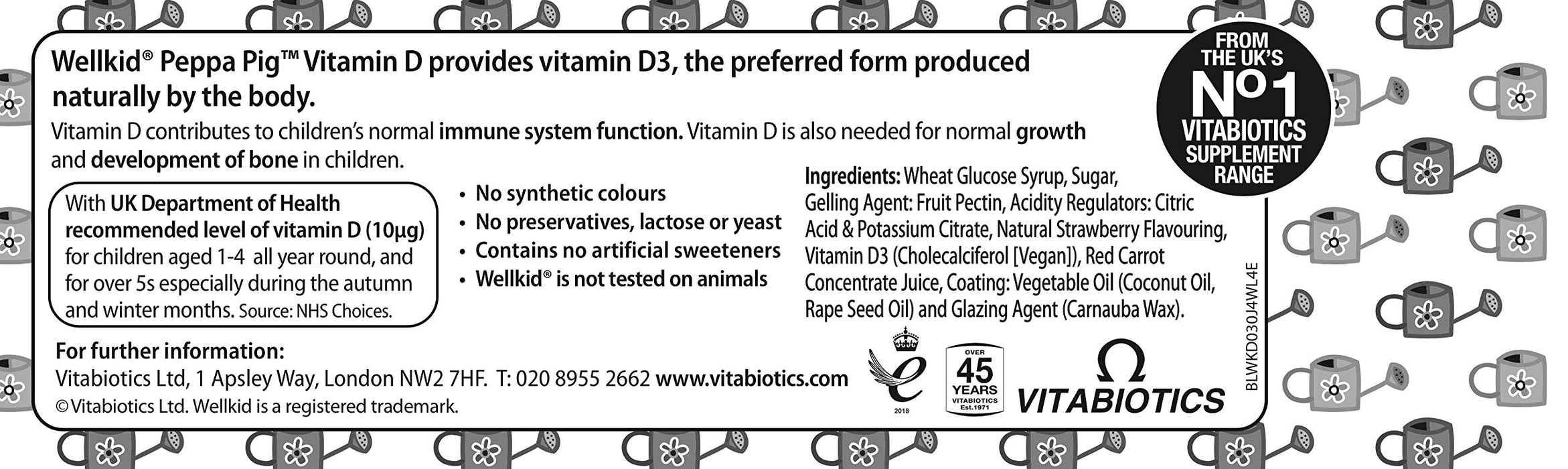 Vitabiotics WellKid Peppa Pig Vitamin D 400 IU Soft Jellies 3-7 Years x 30 - Children at MySupplementShop by Vitabiotics