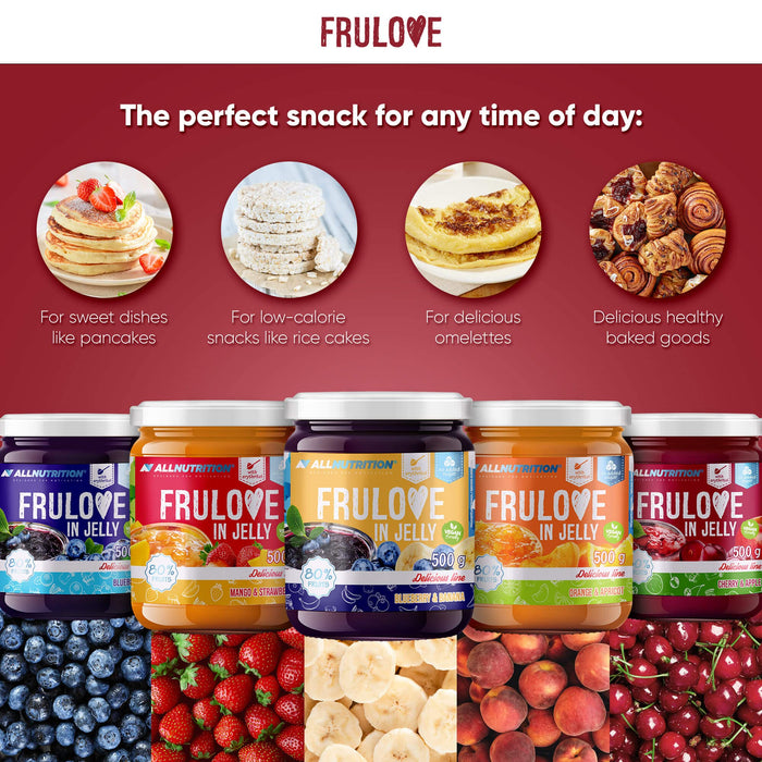 Allnutrition Frulove In Jelly, Blueberry with Vanilla - 500g - Jams & Preserves at MySupplementShop by Allnutrition