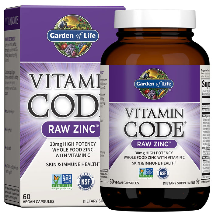 Garden of Life Vitamin Code Raw Zinc - 60 vegan caps - Vitamins & Minerals at MySupplementShop by Garden of Life