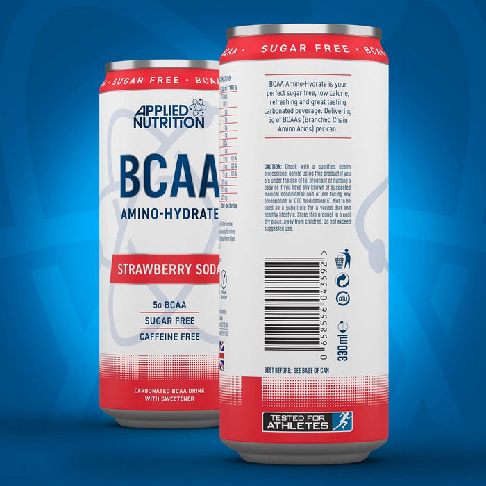 Applied Nutrition BCAA Can 12x330ml Strawberry Soda