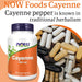 NOW Foods Cayenne 500mg 250 Veg Capsules - Health and Wellbeing at MySupplementShop by NOW Foods