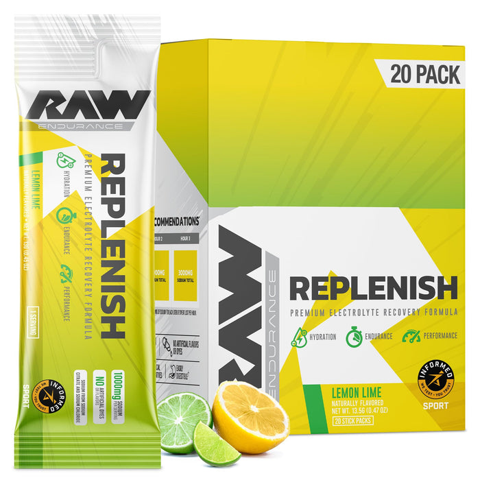 Raw Nutrition Replenish 20 stick packs - Endurance at MySupplementShop by Raw Nutrition