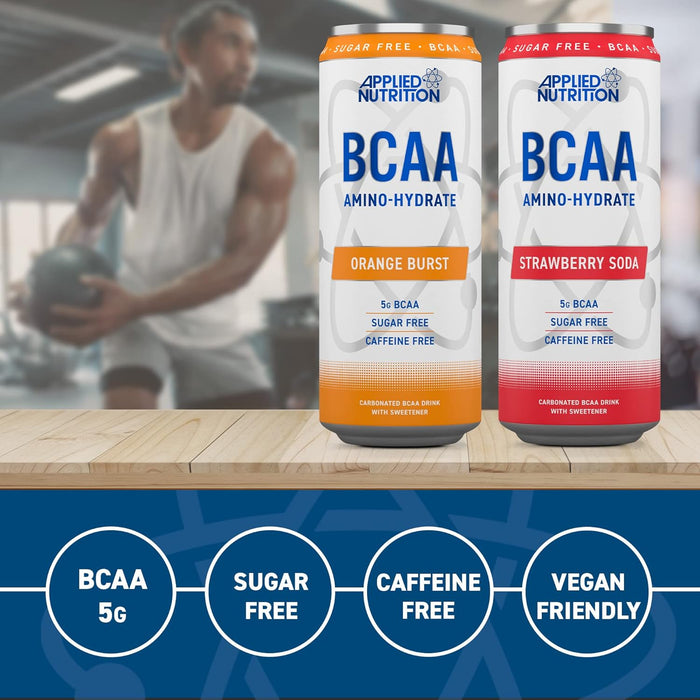 Applied Nutrition BCAA Can 12x330ml Strawberry Soda