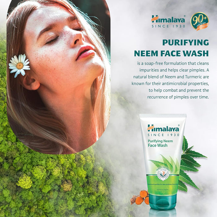 Himalaya Purifying Neem Face Wash  150ml - Health and Wellbeing at MySupplementShop by Himalaya