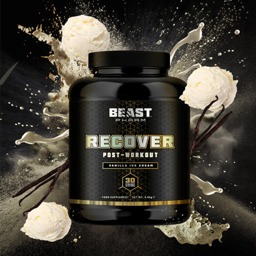 Beast Pharm Recover Post Workout 2.4kg (Vanilla Ice Cream) - Recovery Shake at MySupplementShop by Beast Pharm