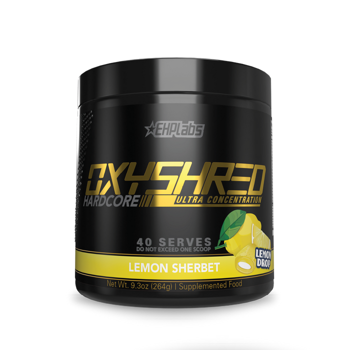 EHP Labs OxyShred Hardcore 40 Servings 275g - Lemon Sherbet - Pre Workout at MySupplementShop by Ehp Labs