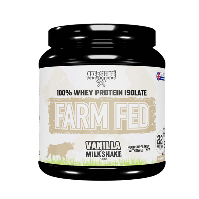 Axe & Sledge Supplements Farm Fed Whey Protein Isolate 30 Servings - Vanilla Milkshake - Whey Protein Isolate at MySupplementShop by Axe & Sledge Supplements