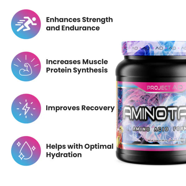 AminoTaur Essential™ | 11.5g Aminos | BCAA & EAA Blend – Muscle Recovery & Hydration 30 Servings