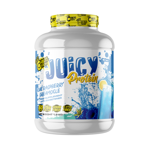 Chaos Crew Juicy Protein 1.8kg Blue Raspberry Dreamsicle - Sports Supplements at MySupplementShop by Chaos Crew