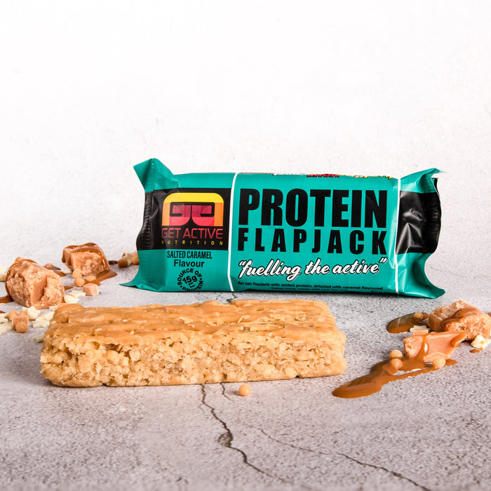 Get Active Protein Flapjack 16x90g - Salted Caramel - Sports Nutrition at MySupplementShop by Get Active