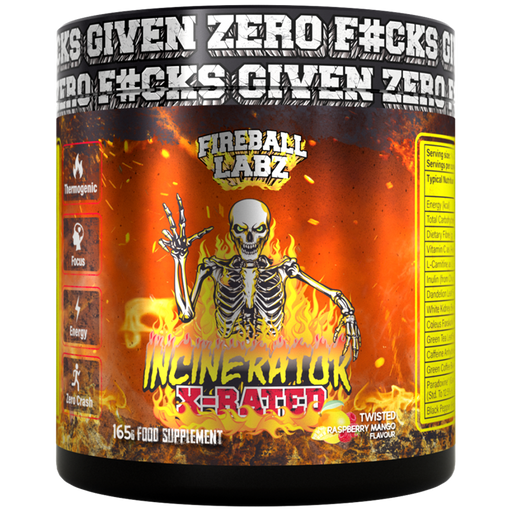 Fireball Labz Incinerator X-Rated 165g Twisted (Raspberry Mango) - Supplements at MySupplementShop by Fireball Labz