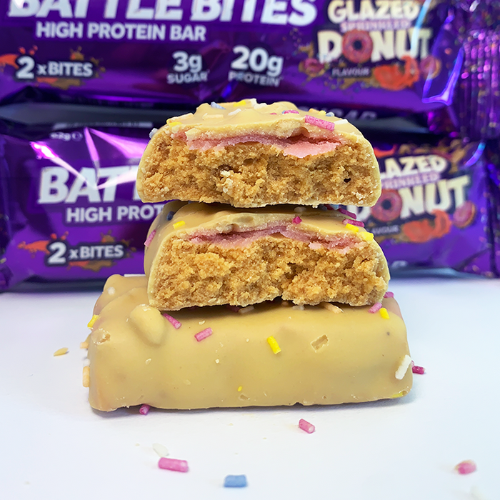 Battle Bites Protein Bars – High Protein, Low Sugar Snack – All Flavours Available 12x62g