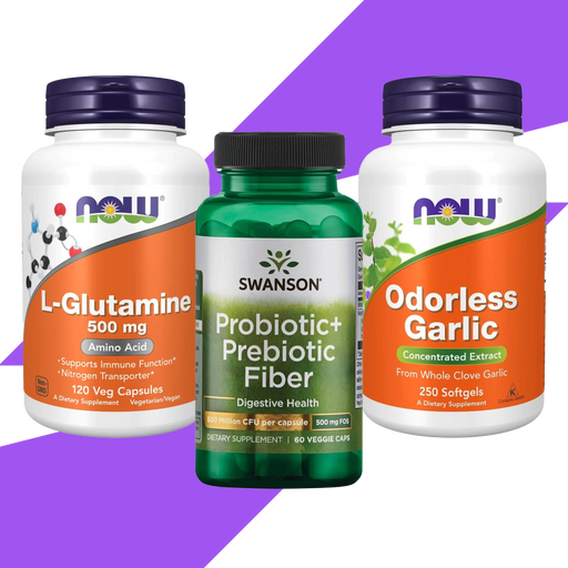 Gut Health Bundle: Complete Probiotic, Prebiotic, L-Glutamine & Odorless Garlic Supplement Kit - Sports Supplements at MySupplementShop by MySupplementShop Bundles