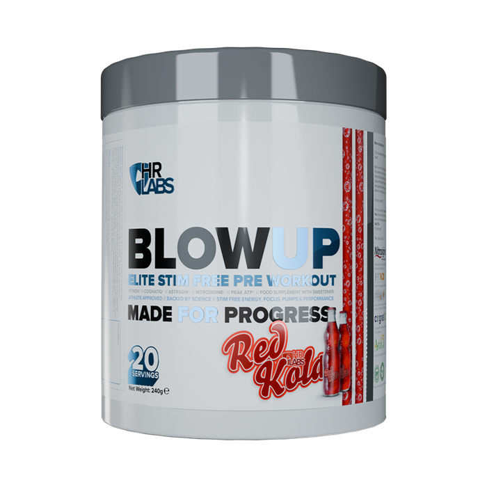 HR Labs Blow Up 240g Elite Stim-Free Pre-Workout Formula - Red Kola - Stim Free Pre Workout at MySupplementShop by HR Labs