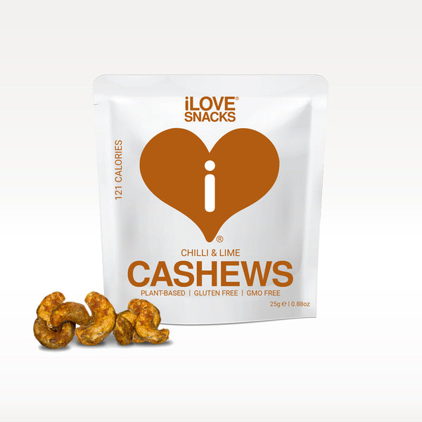 I Love Snacks Toasted Cashews dusted with Chilli & Lime 20x22g Chilli & Lime - Supplements at MySupplementShop by I Love Snacks