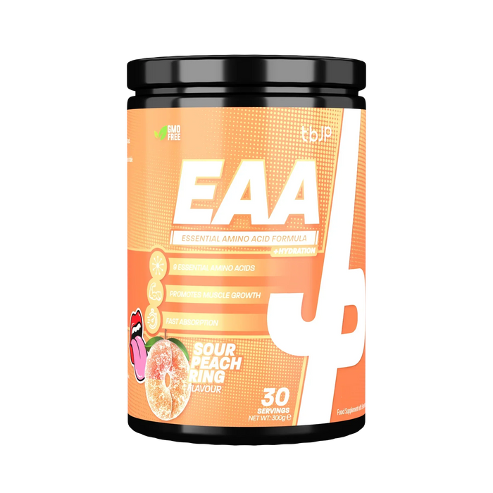 Trained By JP EAA Plus Hydration 300g (30 Servings) - Sour Peach Ring - Sports Supplements at MySupplementShop by Trained By JP