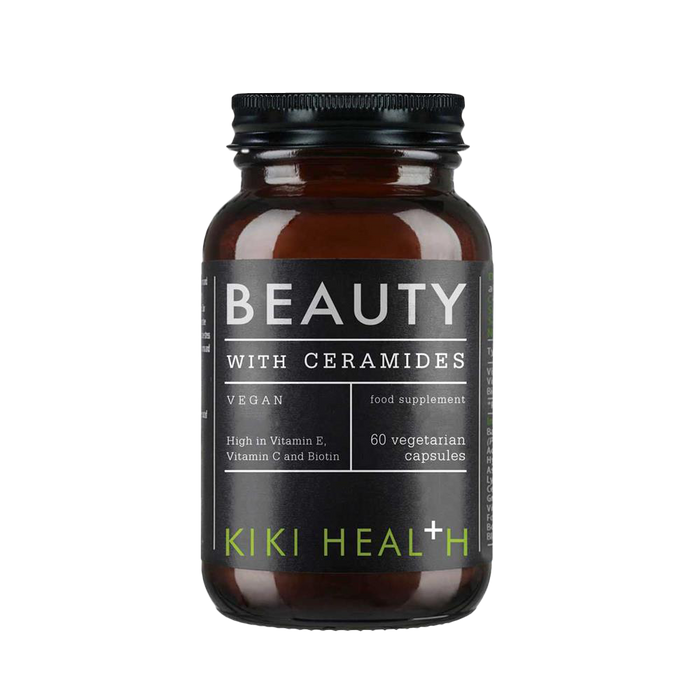 KIKI Health Beauty Skin Radiance Beauty Capsules - Plant-Based Ceramides, Vitamin E, Biotin & Zinc for Hydrated, Youthful Skin