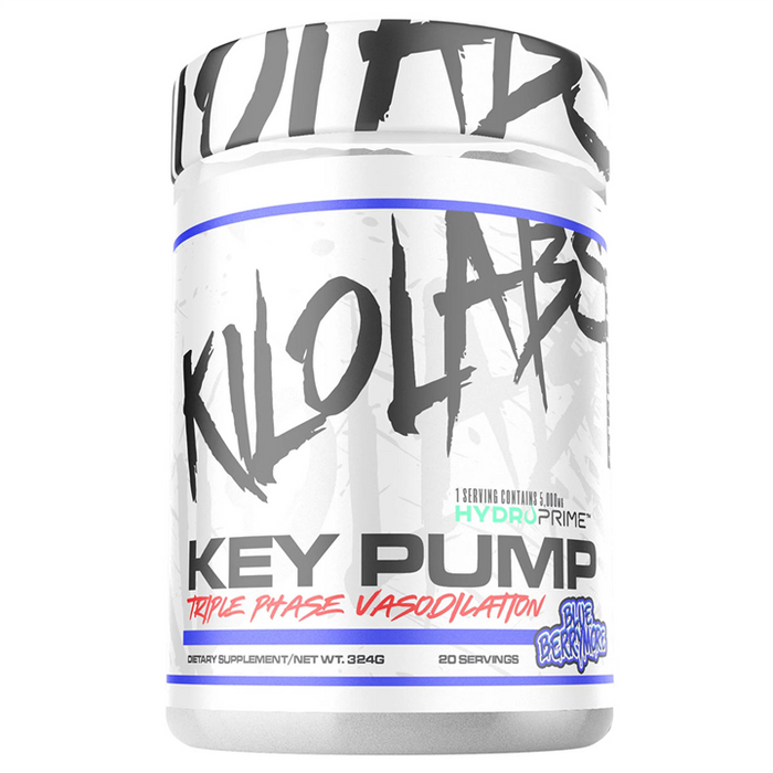 Kilo Labs Key Pump Stim Free Pump Pre-Workout 324g - Blue Berrymore - Stim Free Pre Workout at MySupplementShop by Kilo Labs